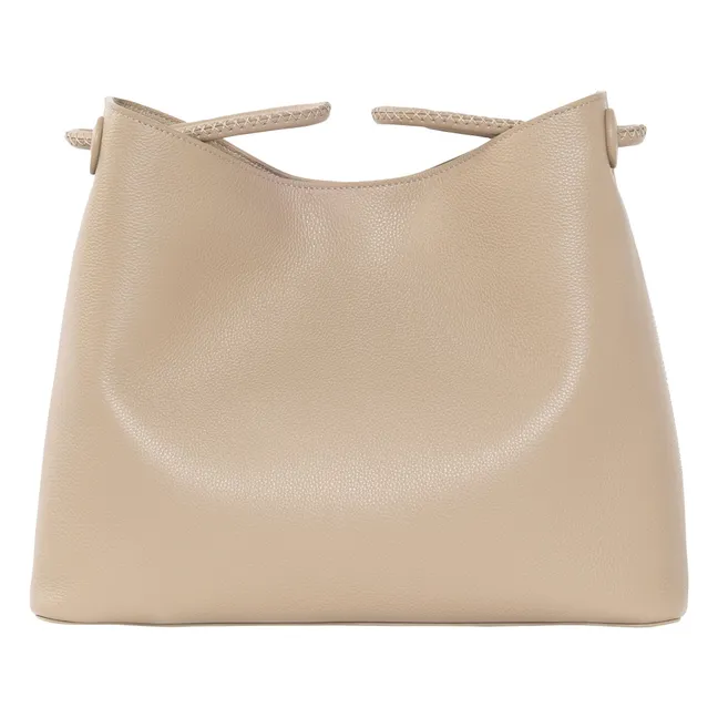 Vosges Grainé leather bag | Taupe brown