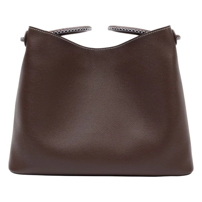 Vosges Grainé leather bag | Dark Brown