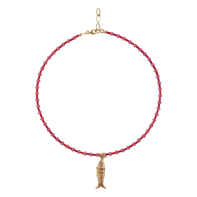 Collier Collioure Poisson | Rouge