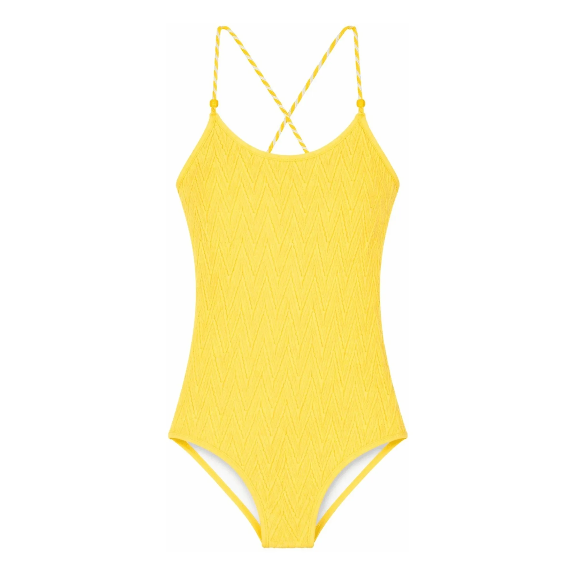 Lison Paris Girls Yellow Mojito 1-Piece Swimsuit