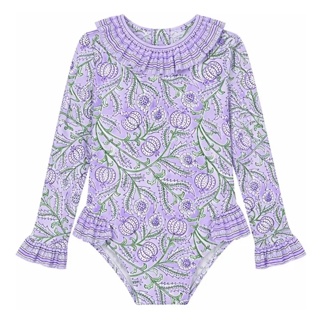 Maillot de Bain Anti-UV Poppy Fleuri | Lilas