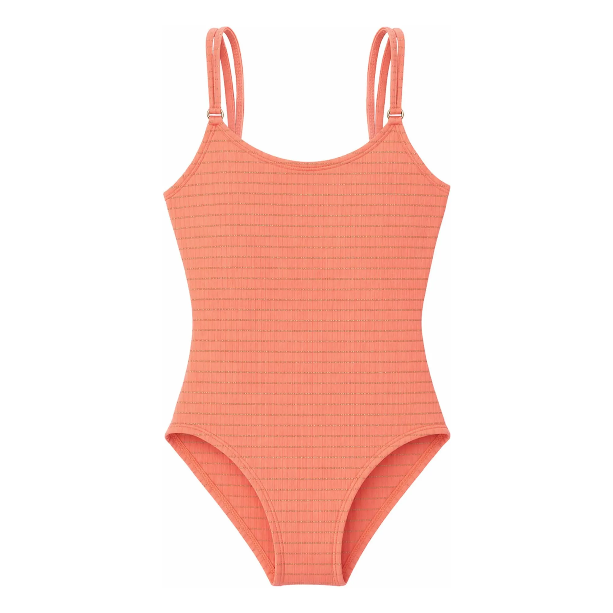 Lison Paris Girls Coral Calypso Metallic 1-Piece Swimsuit