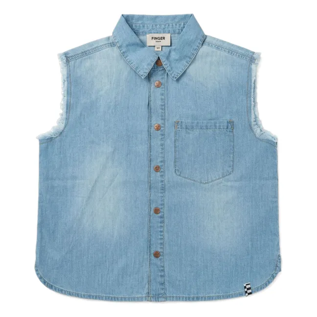 Camisa sin mangas Ella Denim | Gris