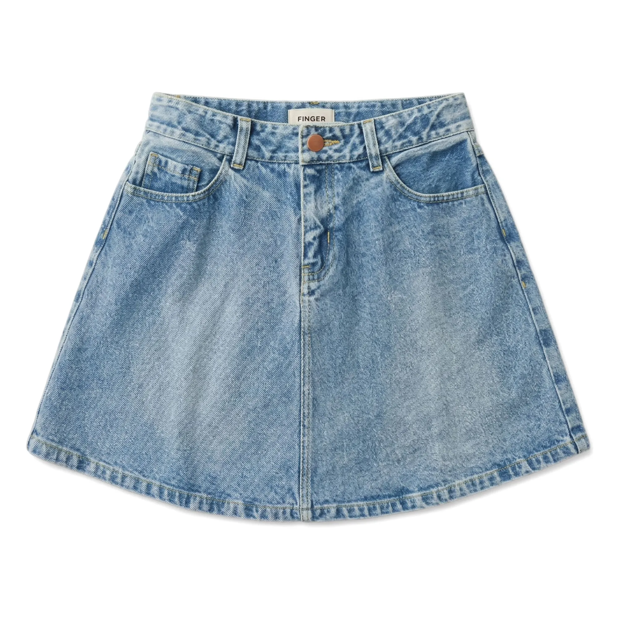 Finger In The Nose Blue Denim Joplin Skirt