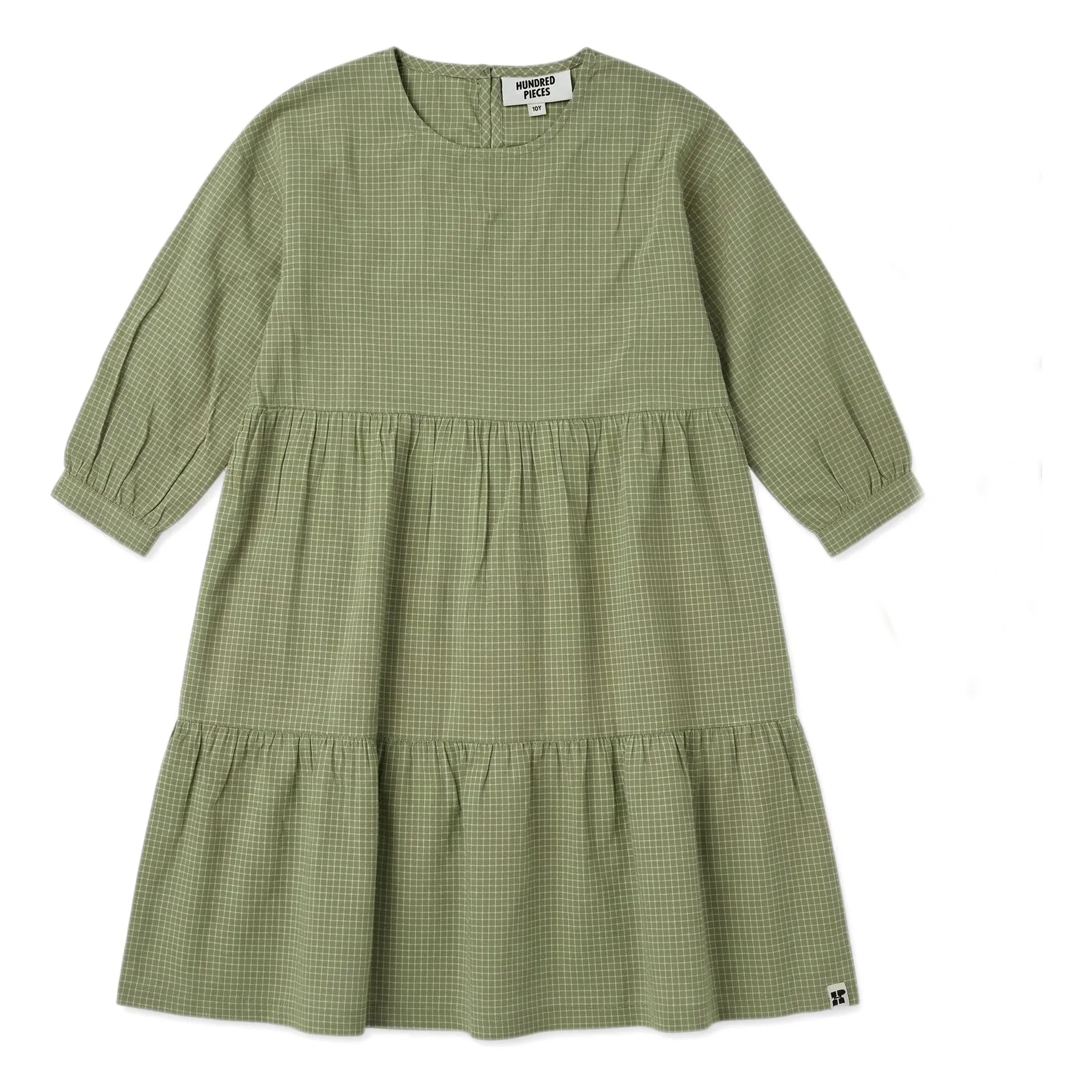 Robe Naya Carreaux | Vert amande- Image produit n°0