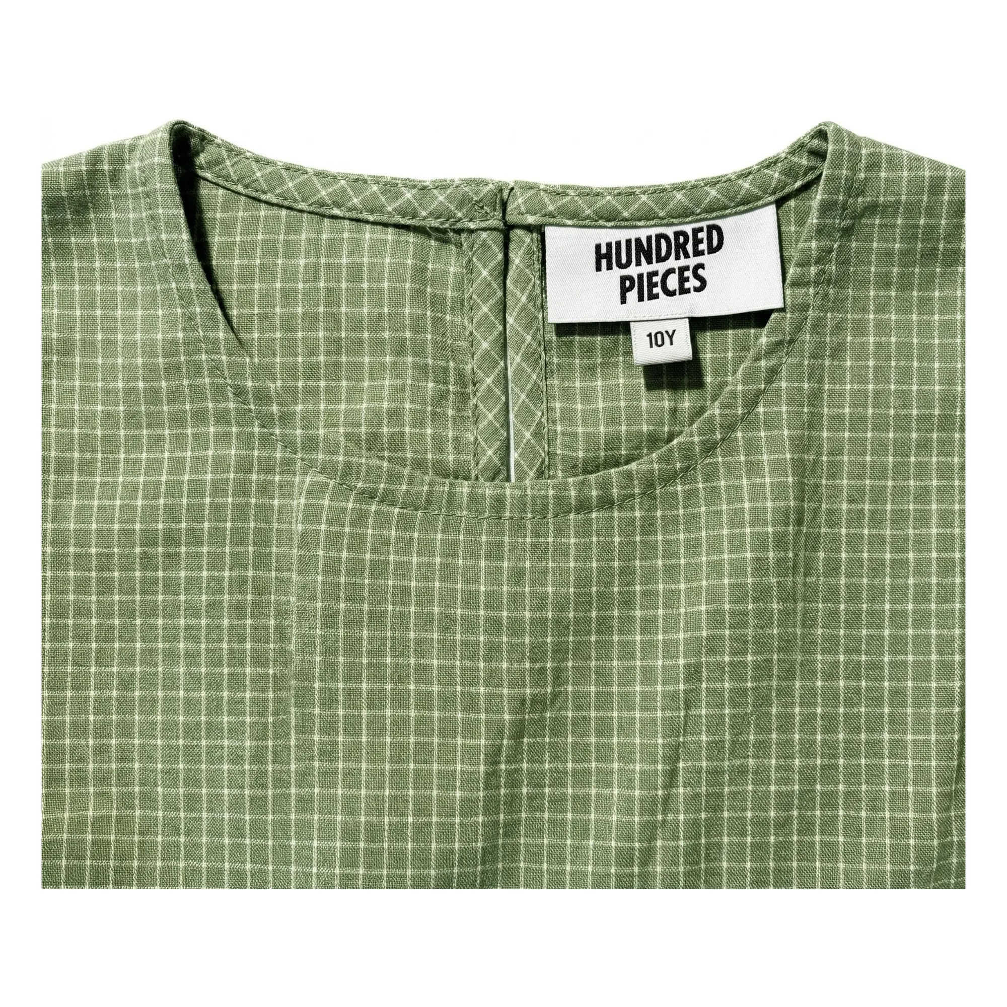 Robe Naya Carreaux | Vert amande- Image produit n°8