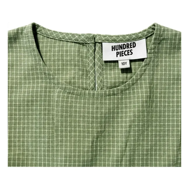 Naya Carreaux Dress | Almond green