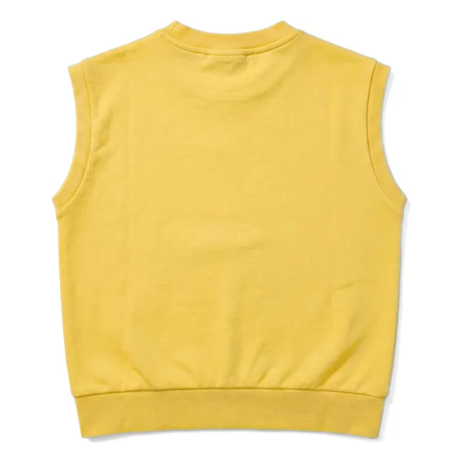 Sudadera sin mangas Inaya Floral de algodón orgánico | Amarillo palo