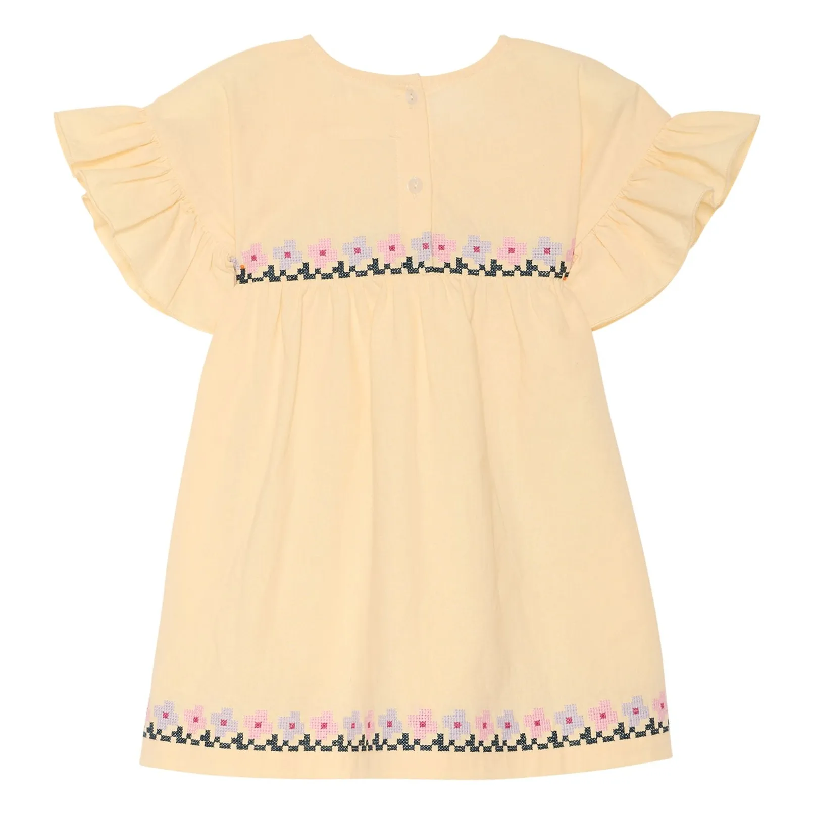 Robe Ohio Coton Bio - Collection Enfant | Jaune pâle- Image produit n°3