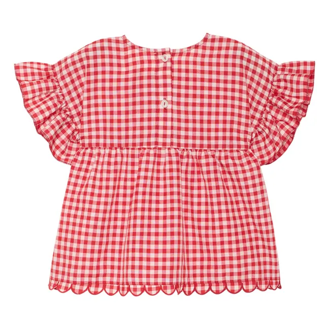 Charlène Vichy blouse - Children's collection | Red