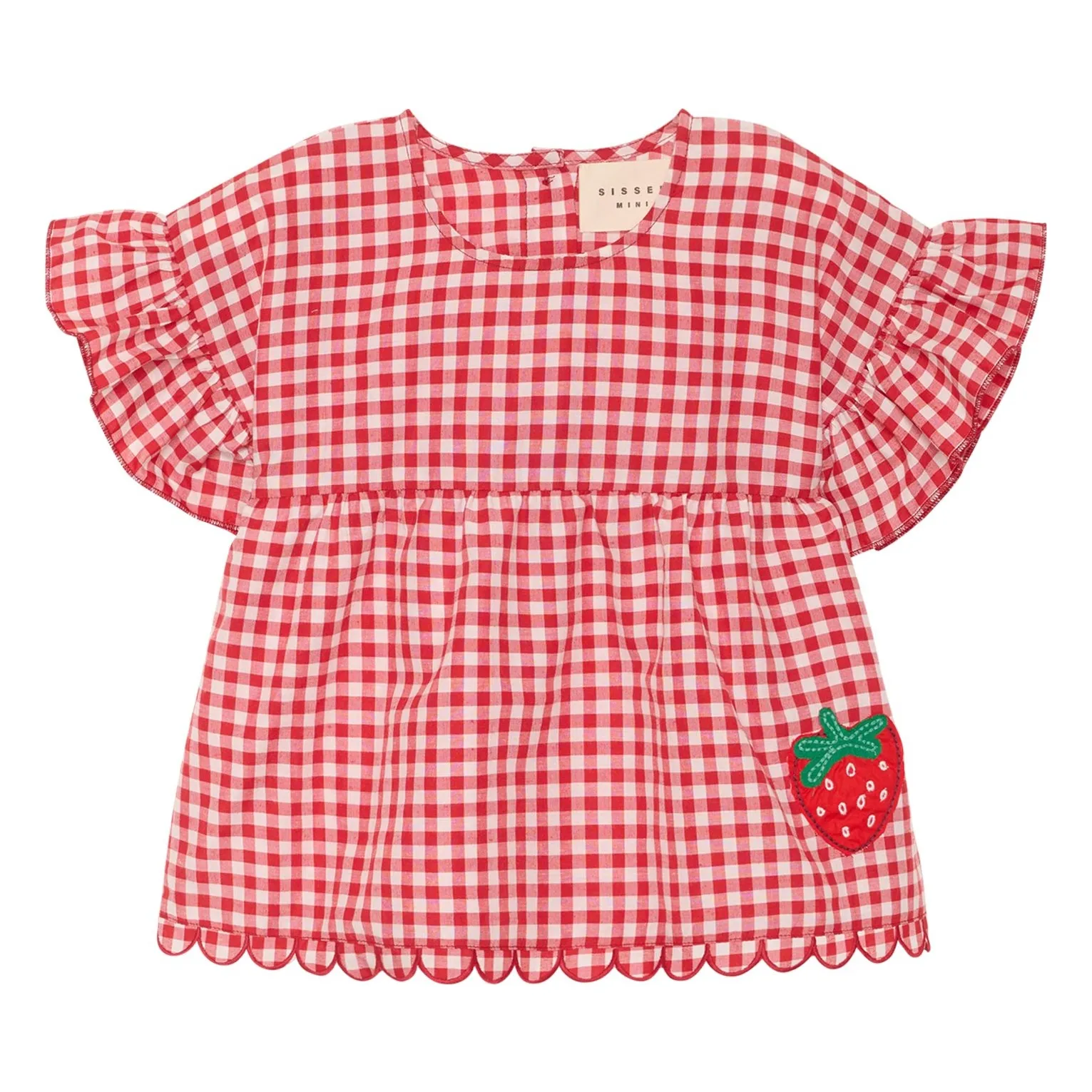Sissel Edelbo Red Charlène Vichy Blouse - Children's Collection