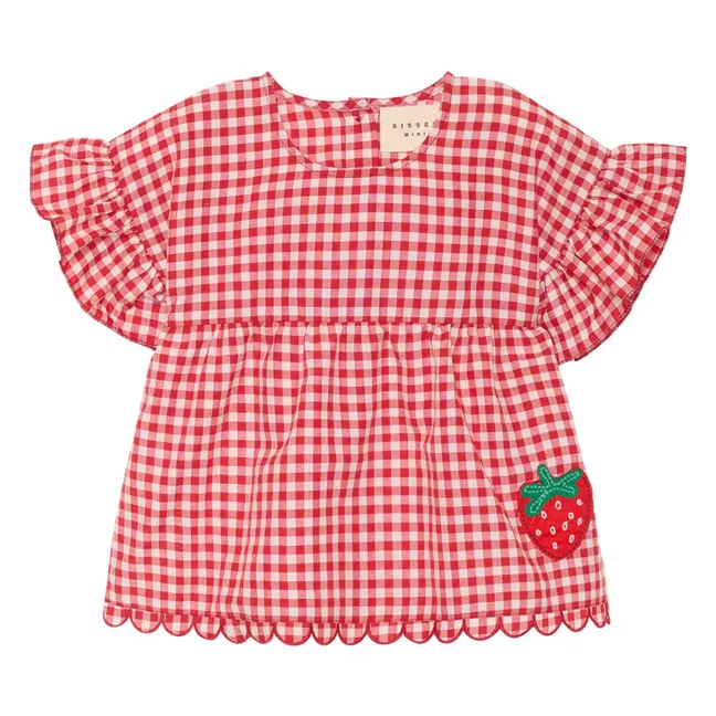 Charlène Vichy blouse - Children's collection | Red