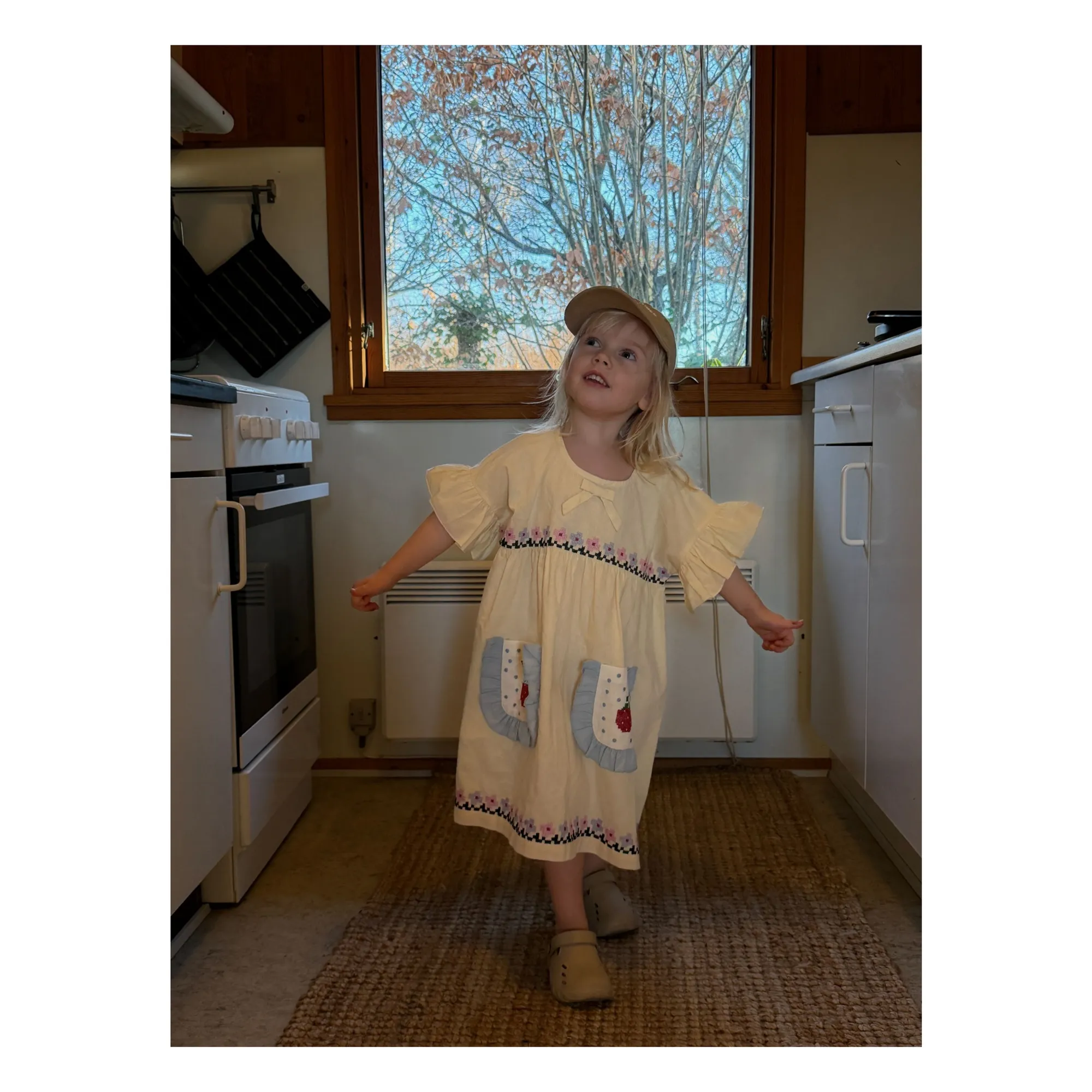 Robe Ohio Coton Bio - Collection Enfant | Jaune pâle- Image produit n°1