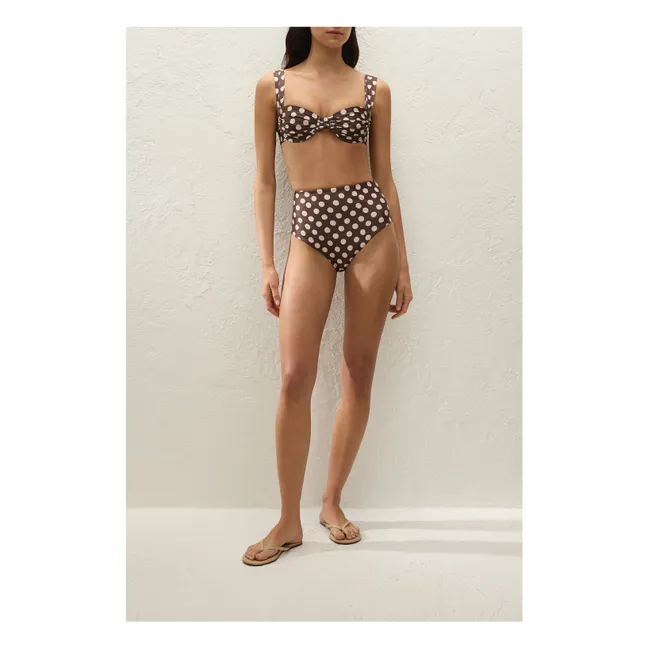 Bas de Maillot Pois Afonso | Chocolat