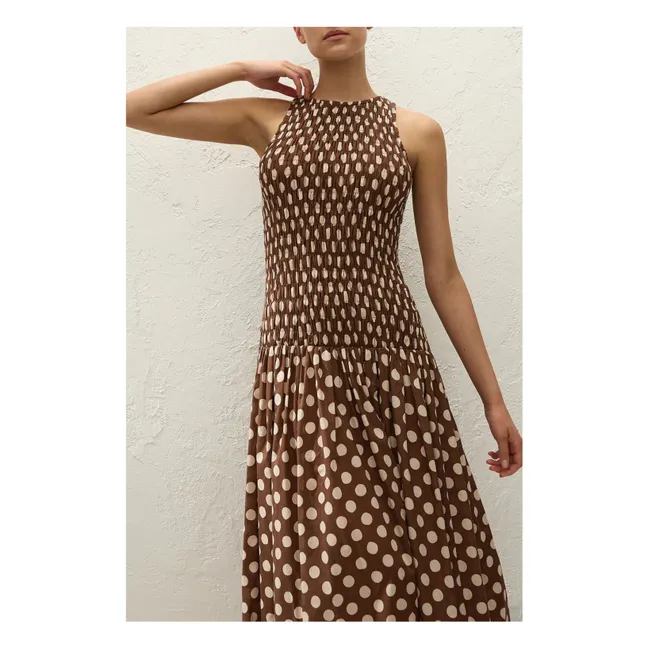 Robe Pois Luisa Coton | Chocolat