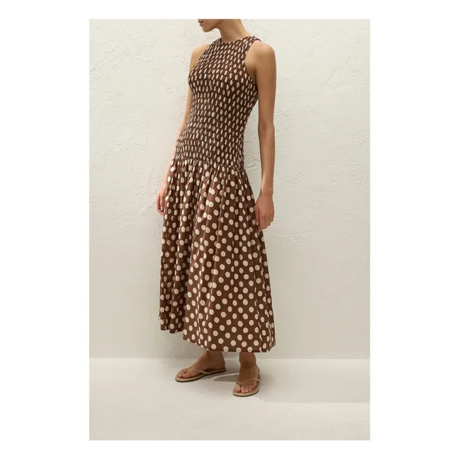 Robe Pois Luisa Coton | Chocolat