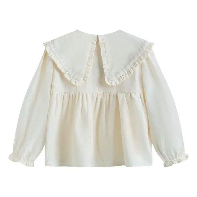 Chemise Col Brodé Viola | Crème