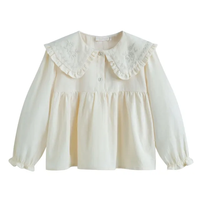 Chemise Col Brodé Viola | Crème