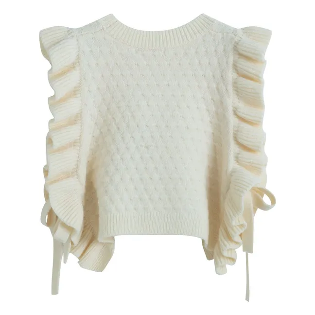 Sara Sleeveless Sweater | Cream