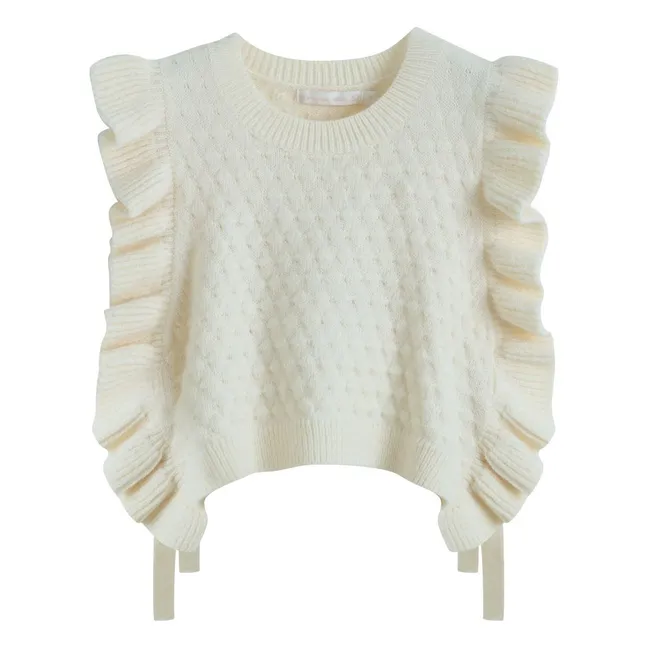 Sara Sleeveless Sweater | Cream