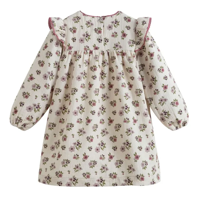 Robe Debbie Fleurie | Ecru