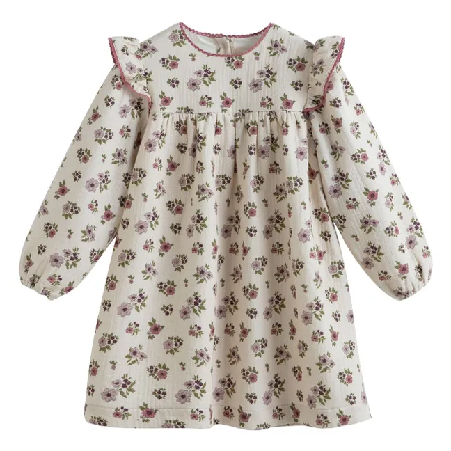 Robe Debbie Fleurie | Ecru