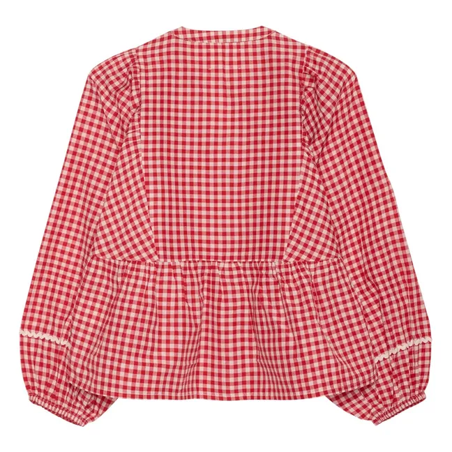 Top Carreaux Bobbie | Rouge