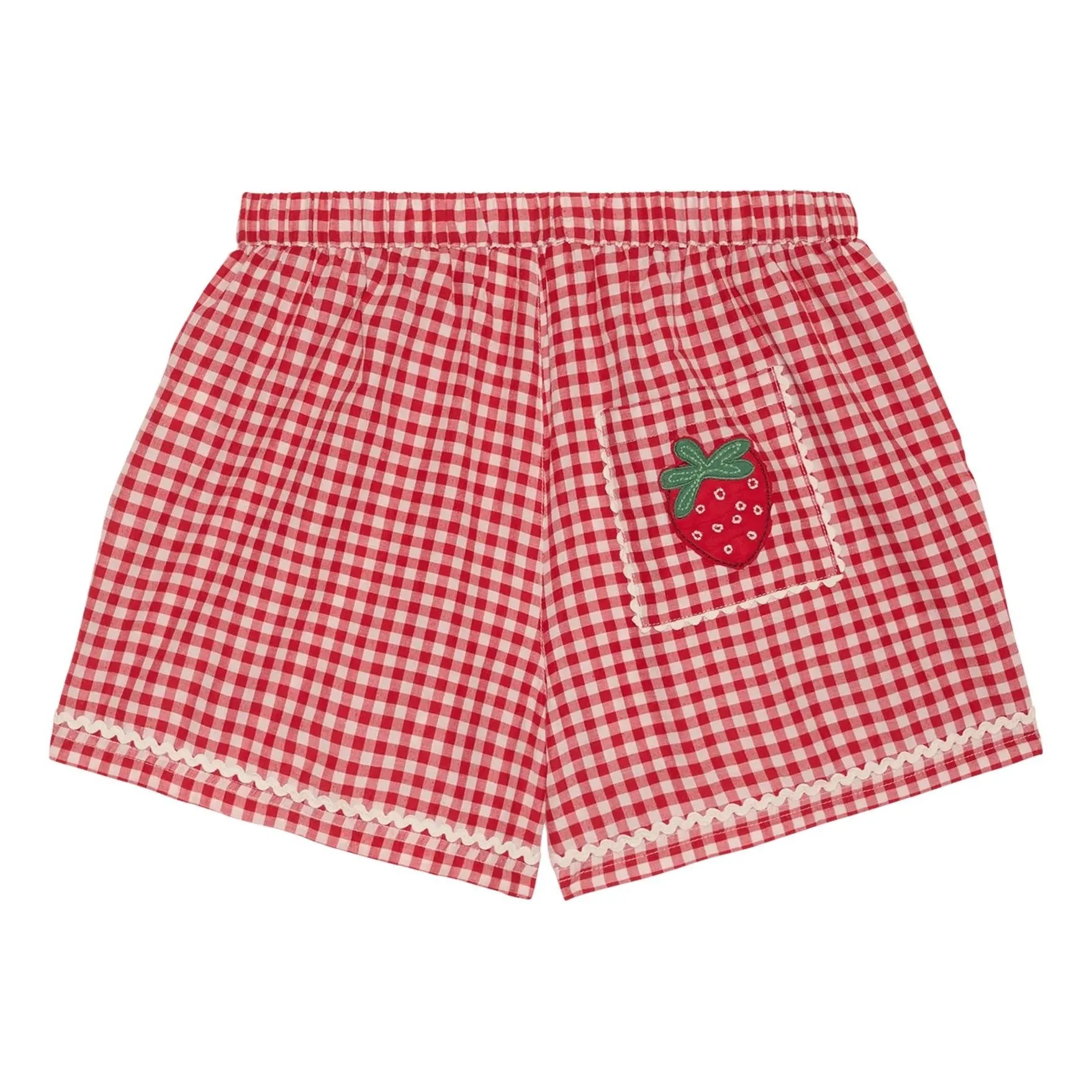Short Carreaux Bobbie | Rouge- Image produit n°3