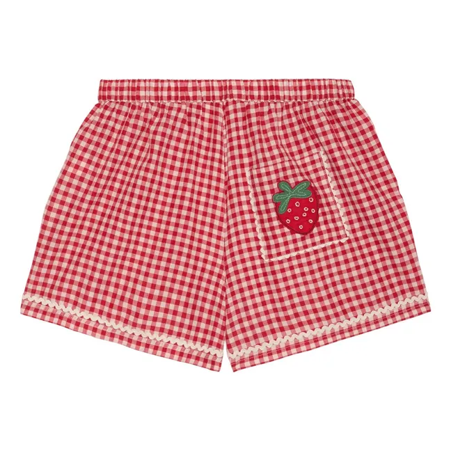 Short Carreaux Bobbie | Rouge