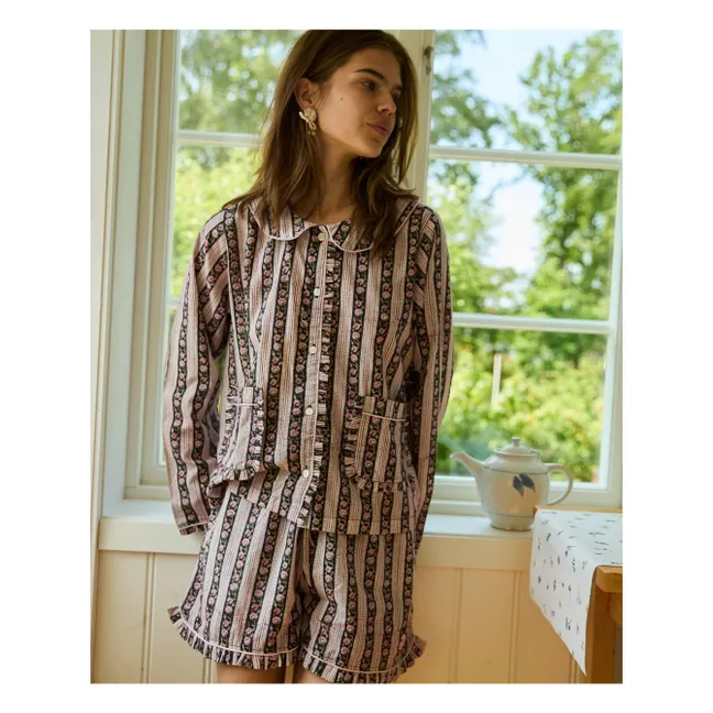Pyjama Rayures Nuvena | Noir
