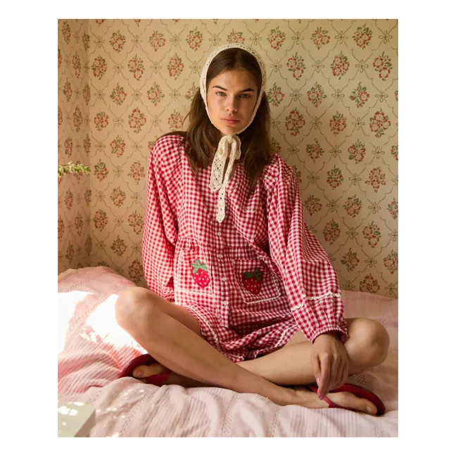 Top Carreaux Bobbie | Rouge