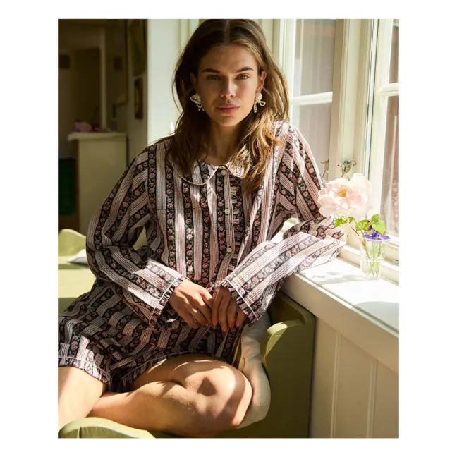 Pyjama Rayures Nuvena | Noir