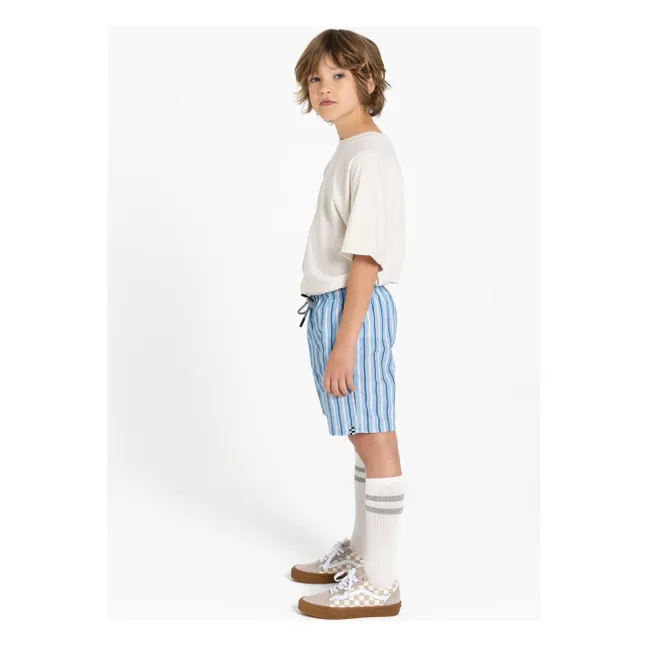 Short de Bain Freeboy Rayé | Bleu