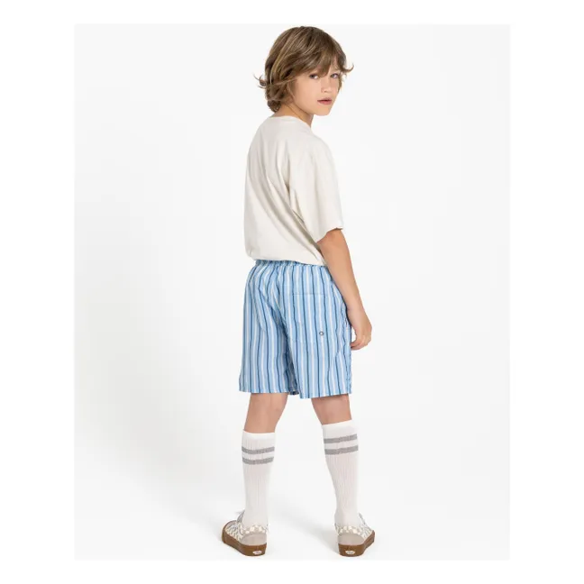Short de Bain Freeboy Rayé | Bleu