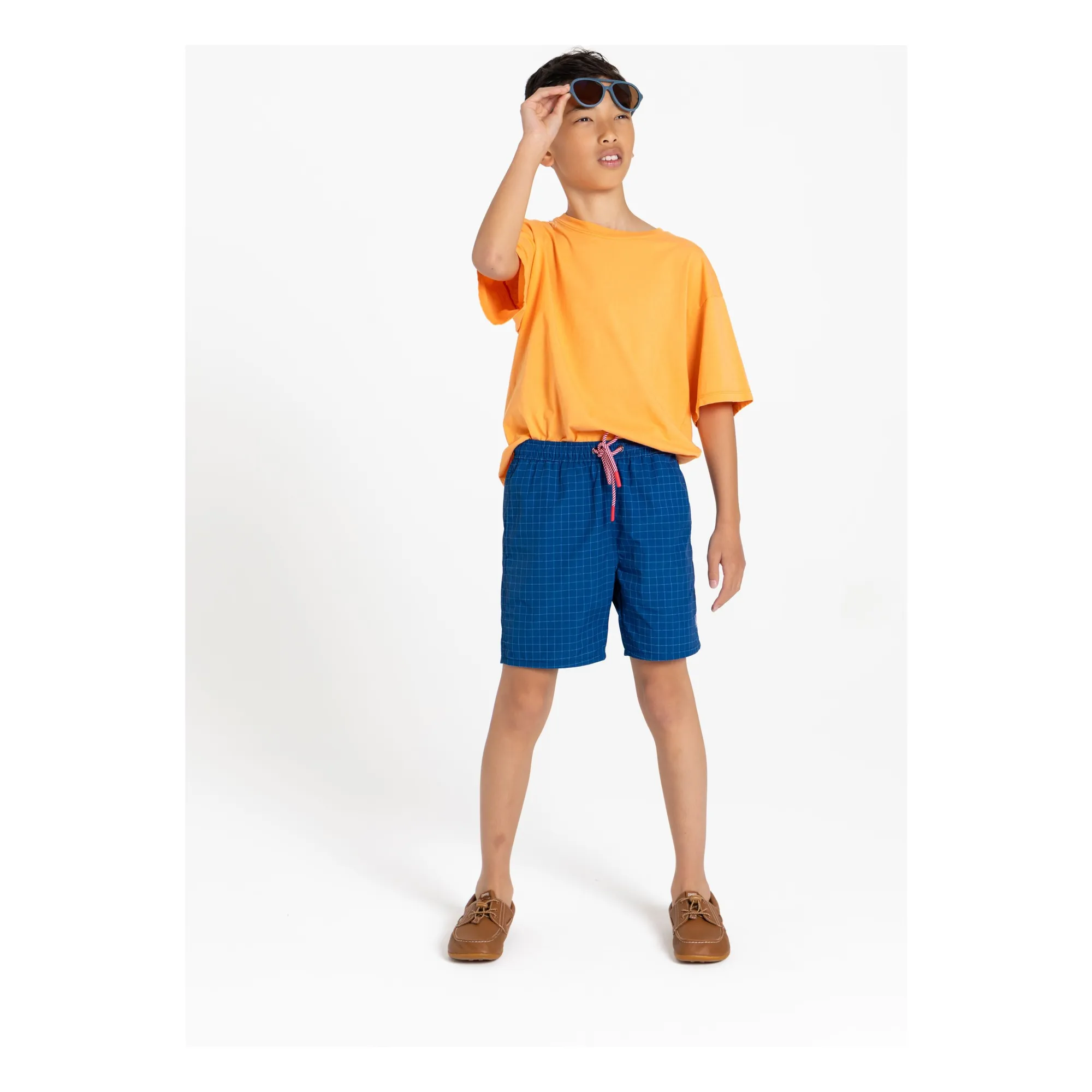 Short de Bain Archie Carreaux | Bleu- Image produit n°2