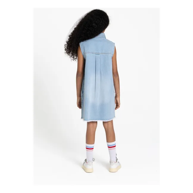 Robe Sans Manches Denim Isla | Bleu