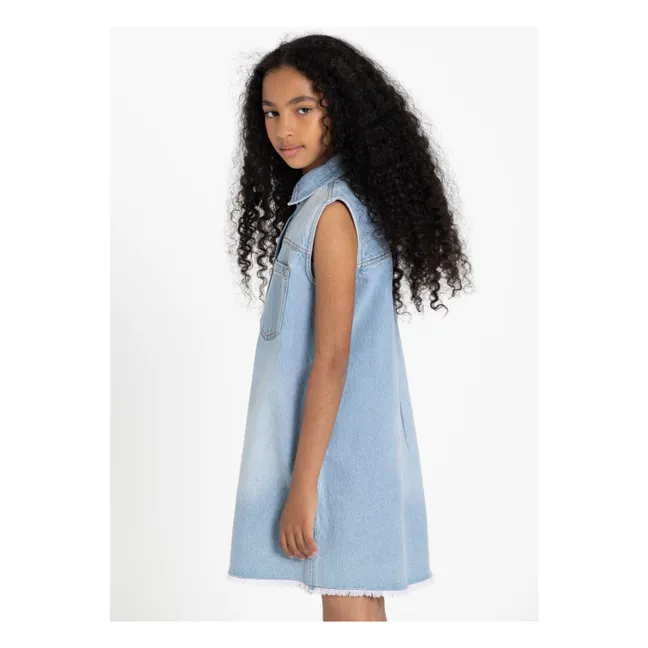 Robe Sans Manches Denim Isla | Bleu