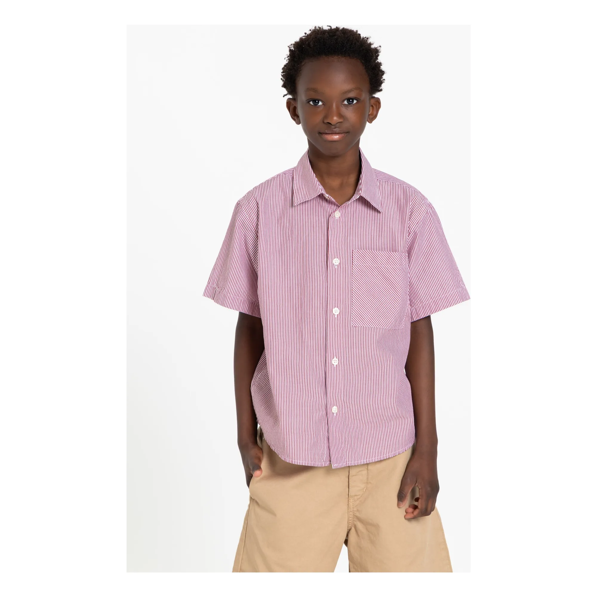 Chemise Rogue Rayée | Brique- Image produit n°1