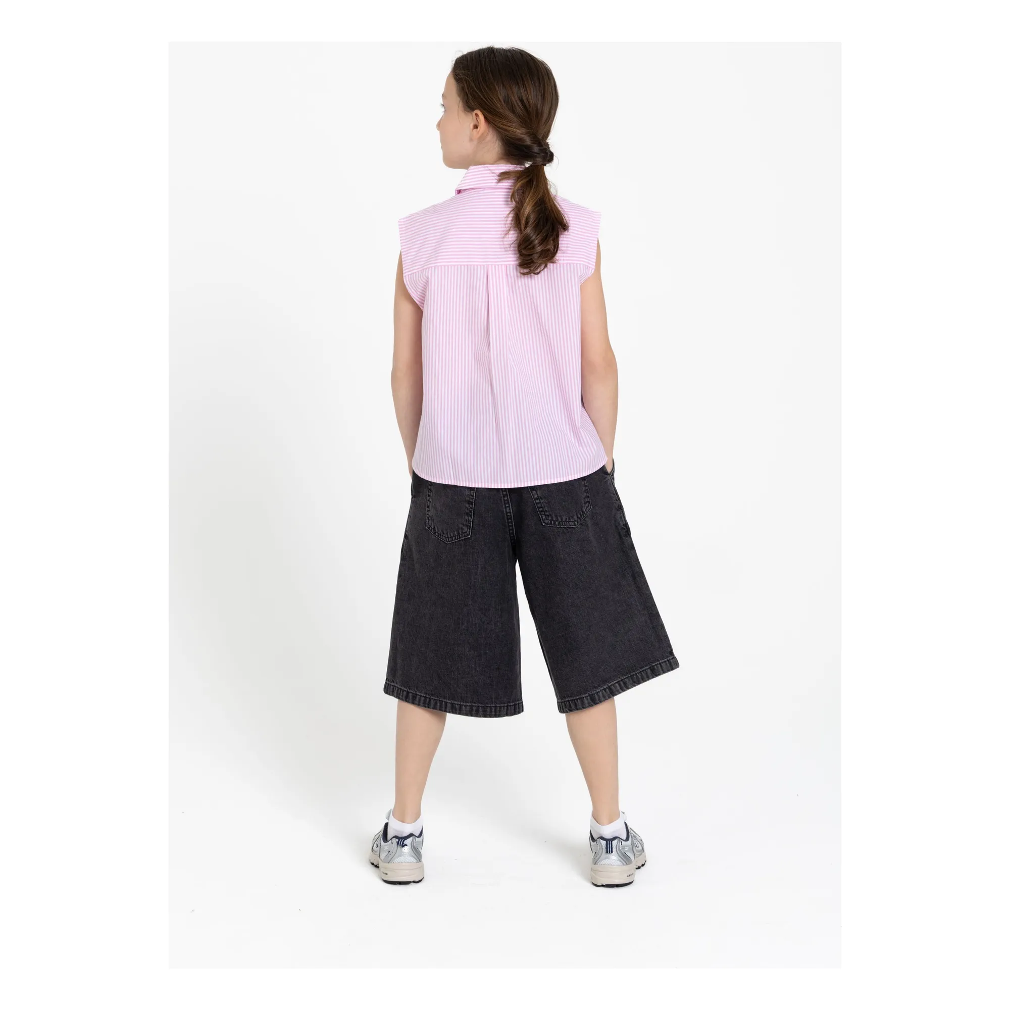 Chemise Sans Manches Ella Rayée | Rose pâle- Image produit n°7