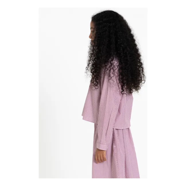 Chemise Courte Crush Rayée | Brique