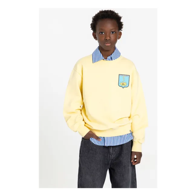 Sweat Oversize Blow Coton Bio | Jaune citron