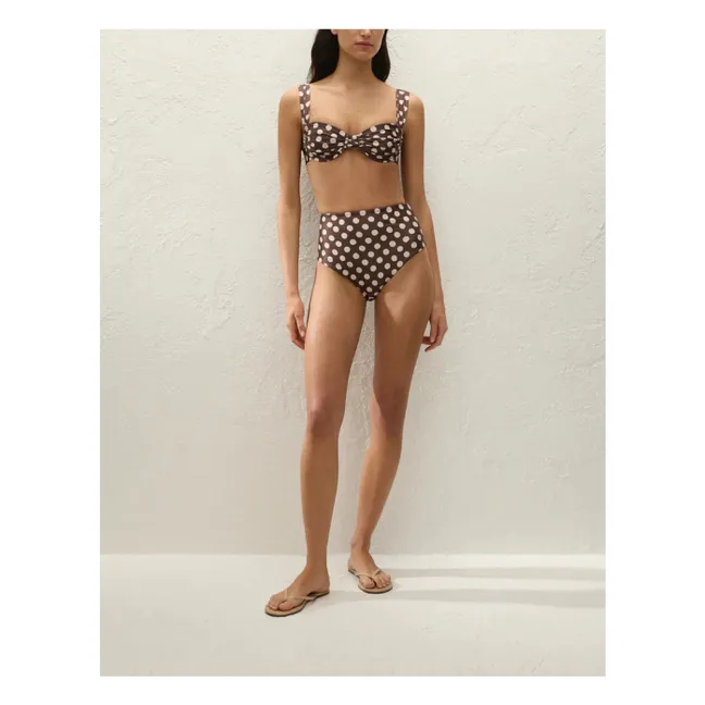 Bas de Maillot Pois Afonso | Chocolat