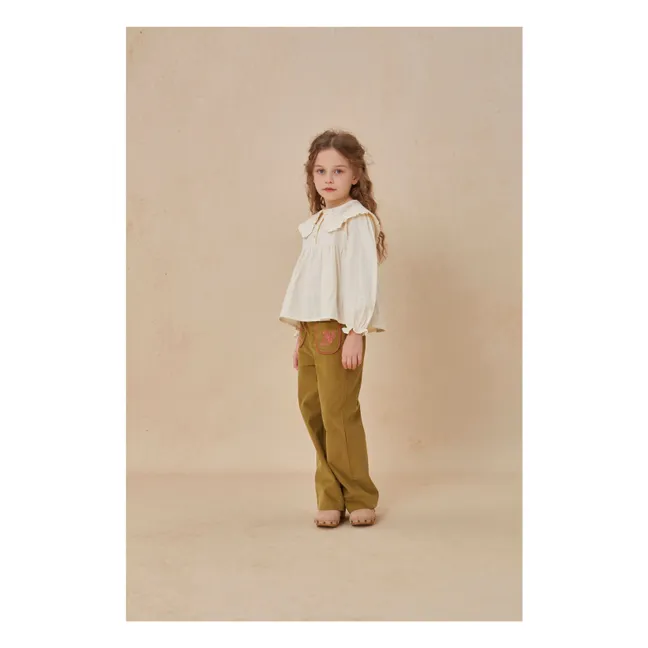 Serena Embroidered Pocket Pants | Olive