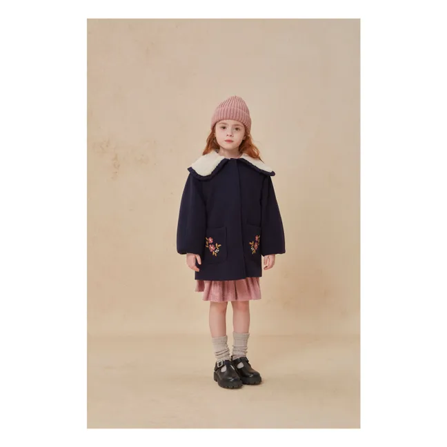 Soor Ploom - Elfen Merino Wool Hooded Coat - Charcoal grey | Smallable