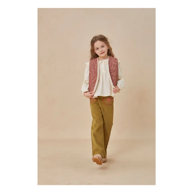 Serena Embroidered Pocket Pants | Olive