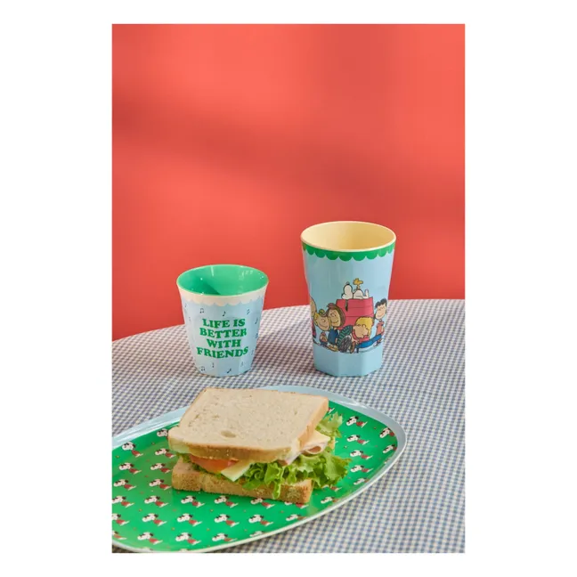 Gobelet en mélamine Life is Better Together - Rice x Snoopy | Bleu