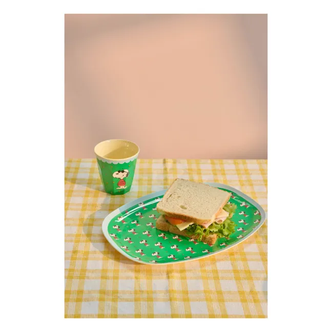 Gobelet en mélamine You Are So Cool - Rice x Snoopy | Vert