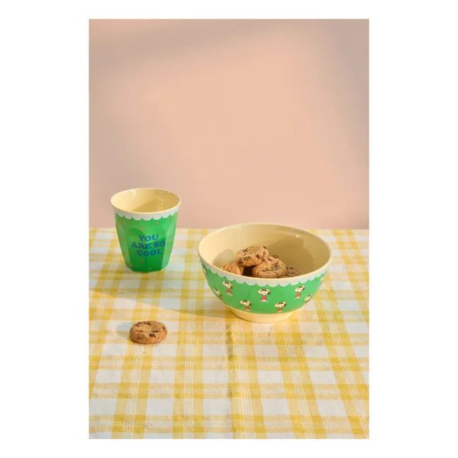 Gobelet en mélamine You Are So Cool - Rice x Snoopy | Vert