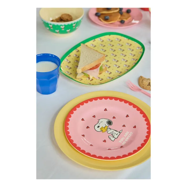 Plato de melamina You Are So Sweet - Arroz x Snoopy | Rosa