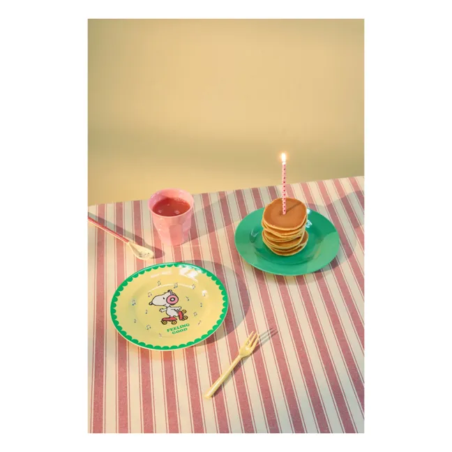 Plato de melamina Feeling Good - Arroz x Snoopy | Amarillo
